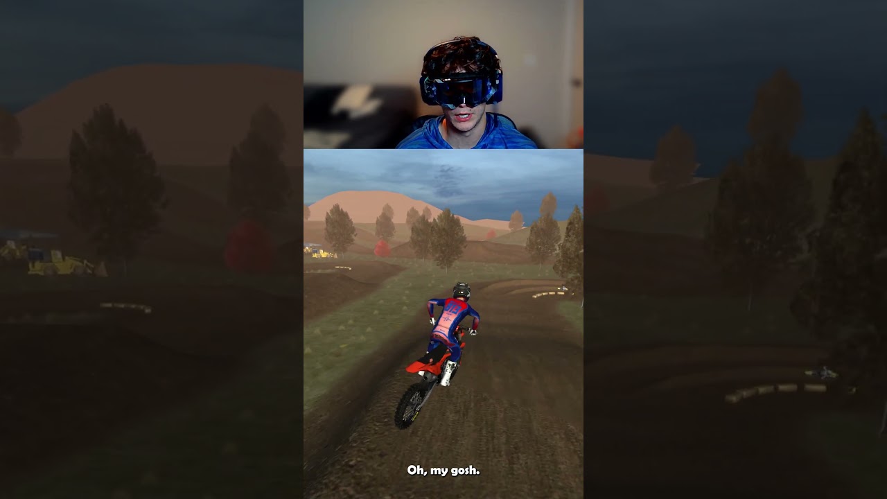 Can a Pro MxBikes player do a lap on Mx Simulator #mxbikes #mxsimulator #motocross #dirtbike #shorts