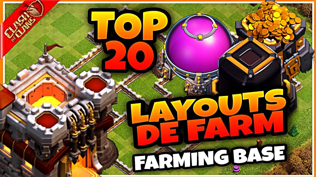 TOP20 LAYOUTS DE FARM PARA CV11 COM LINK 2021 / Town Hall 11 / TOP20 FARMING BASE  TH11 WITH LINK