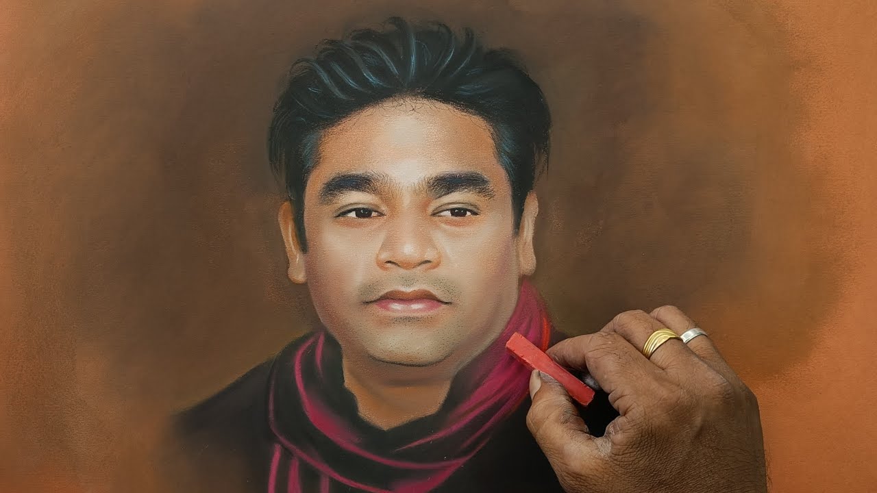 A R Rahman Pastel Painting | Soft Pastel | Live Art Chennai