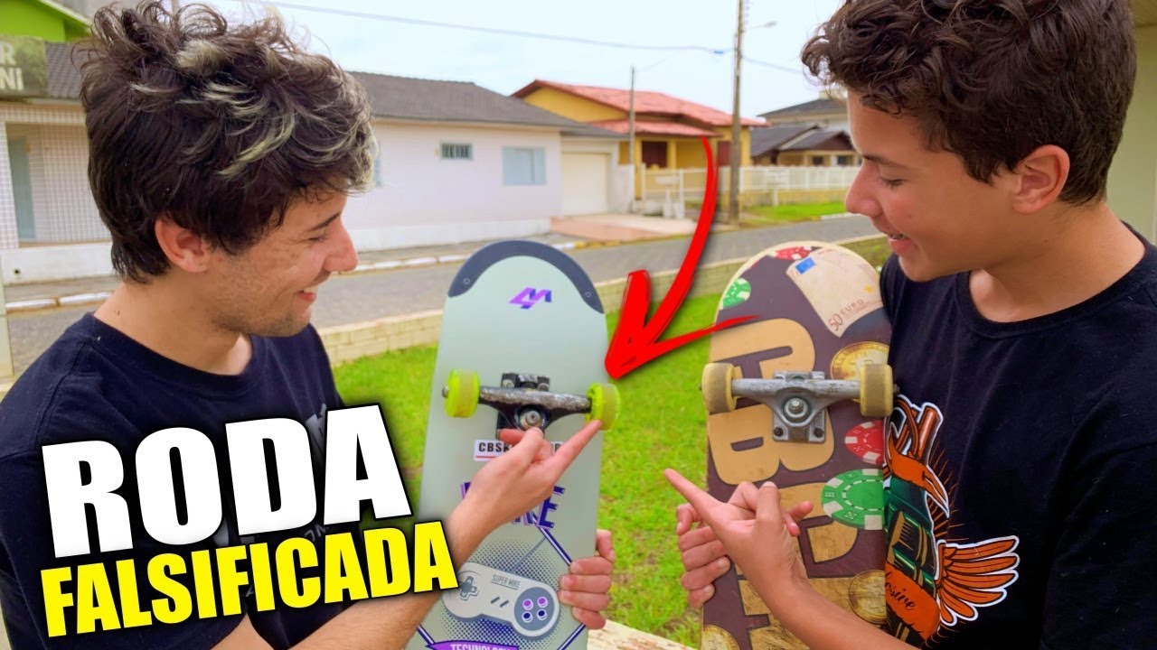 SKATE COM RODA FALSA!