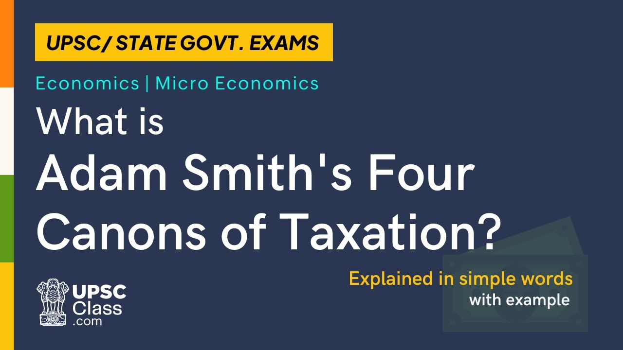 What is Adam Smith's Four Canons of Taxation?