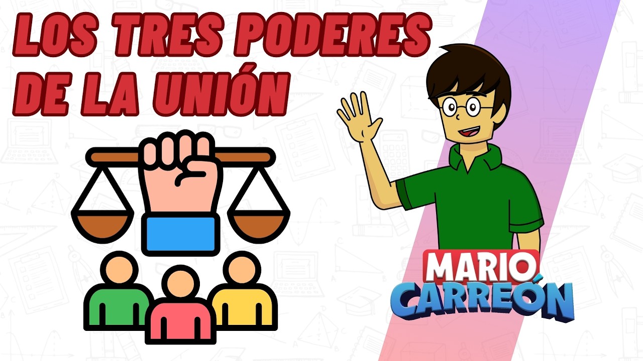 Los tres poderes de la unión: ejecutivo, legislativo y judicial