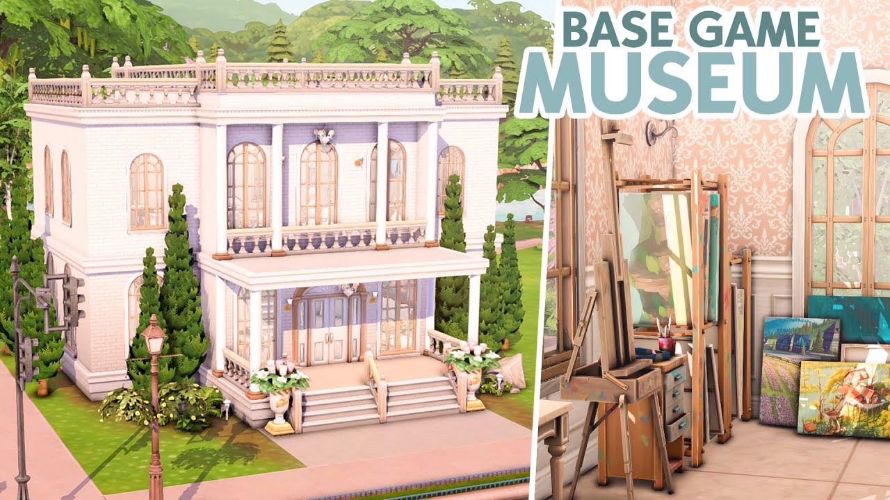Princess Cordelia's Base Game Museum | NO CC | The Sims 4 Speed Build