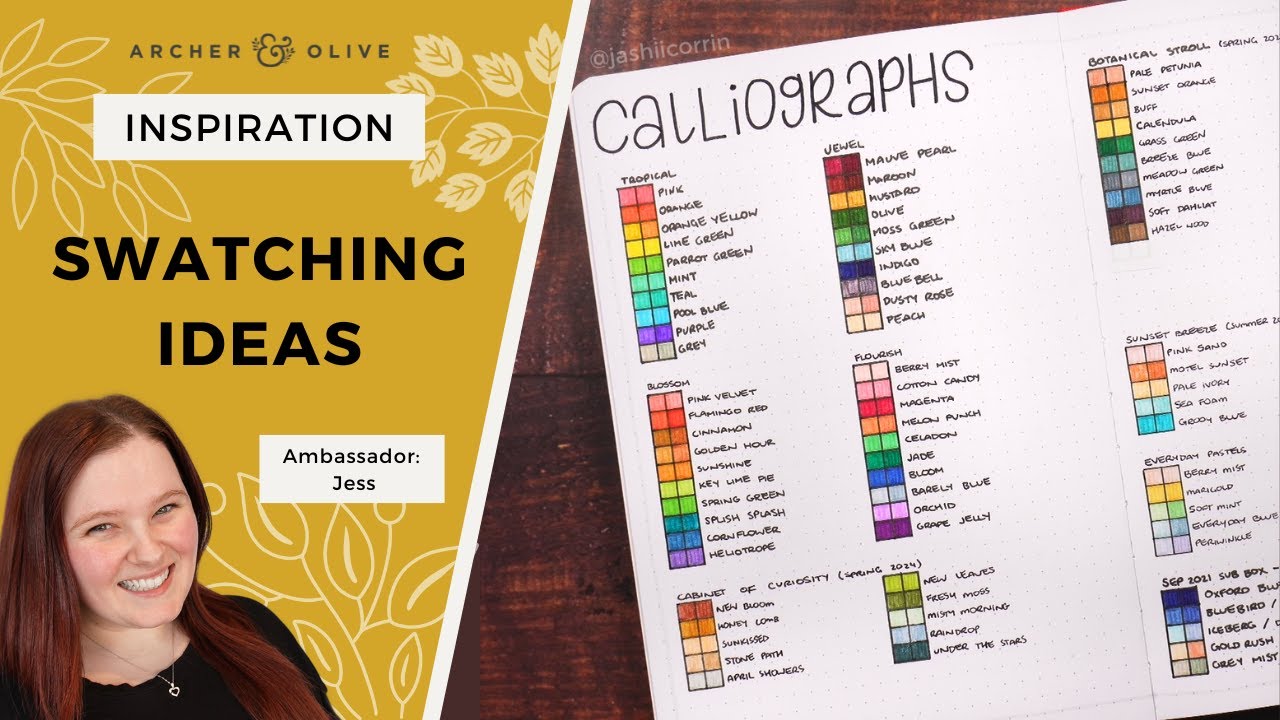 Pen Swatching Spreads for your Journal