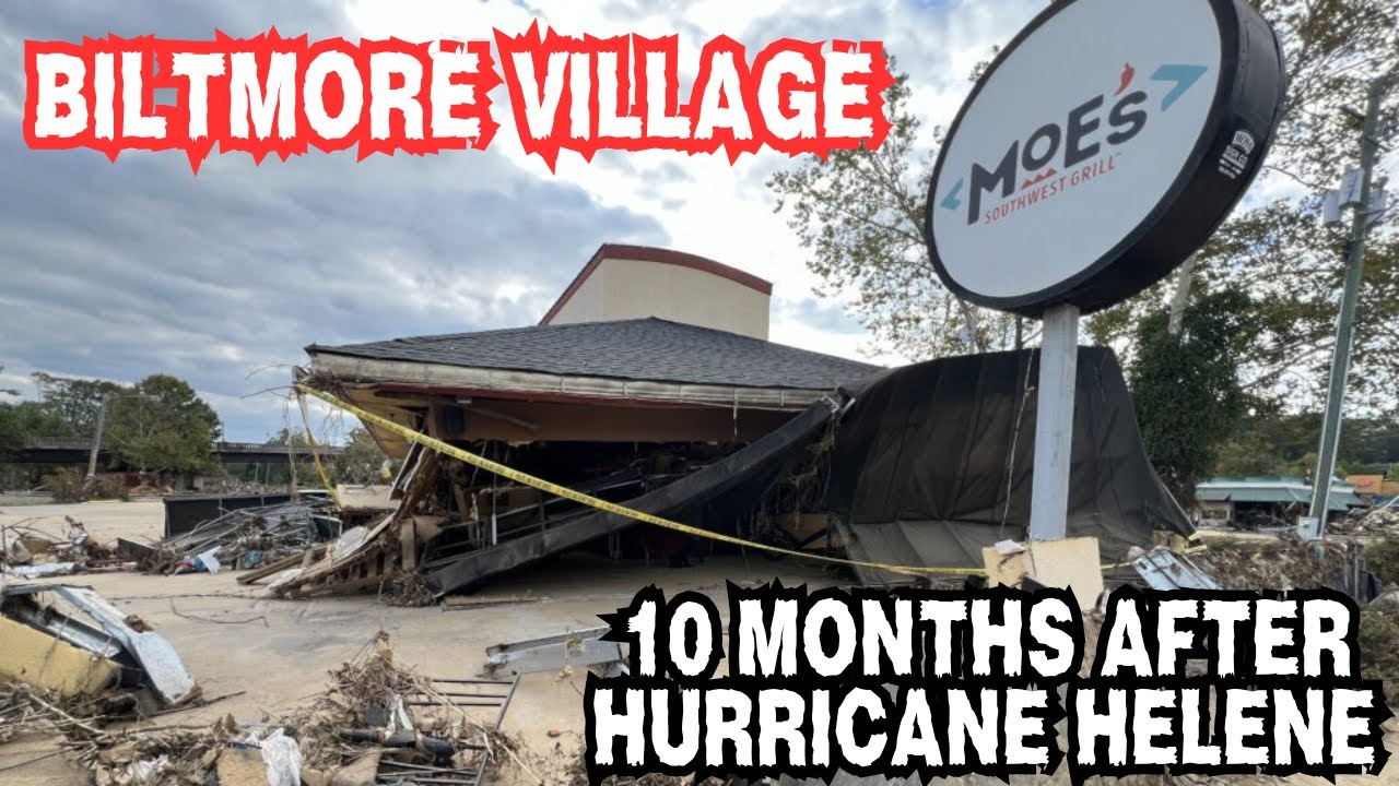 4K Biltmore Village Walk 10 Months After Hurricane #asheville #biltmorevillage #helene