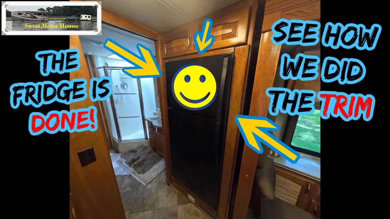 Oddly Interesting!!! How To Trim Out Your New Residential Fridge in Your RV!  Great Tips & Tricks