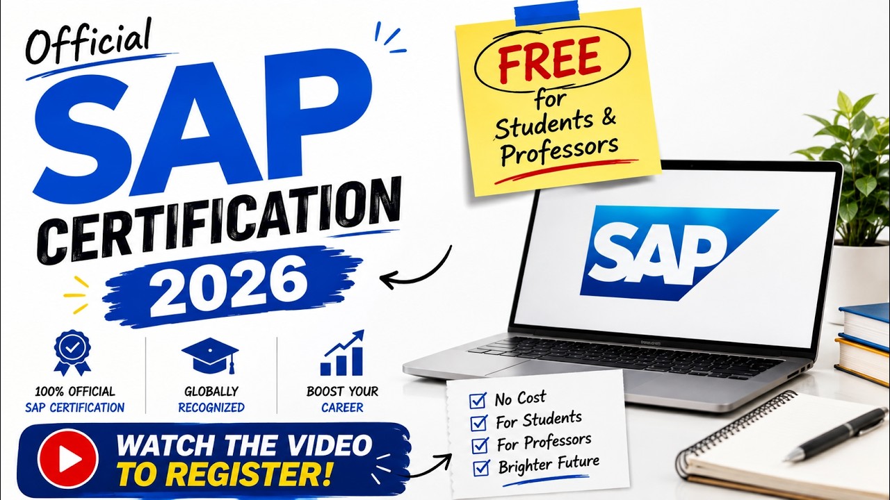 Официальная сертификация SAP 2026 &ndash; бесплатно для студентов и преподавателей | Смотрите видео, чт...
