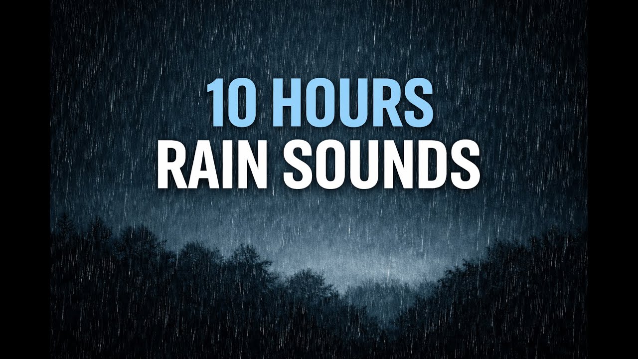 10 Hours Rain Sounds for Deep Sleep | Black Screen | No Thunder