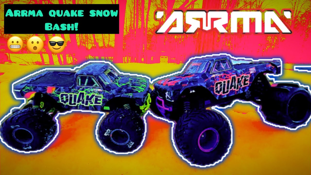 «ВЕЧЕРИНКА НА ЗАДНЕМ ДВОРЕ!» Прочность Duel Arrma Quakes проверена в снегу!❄️