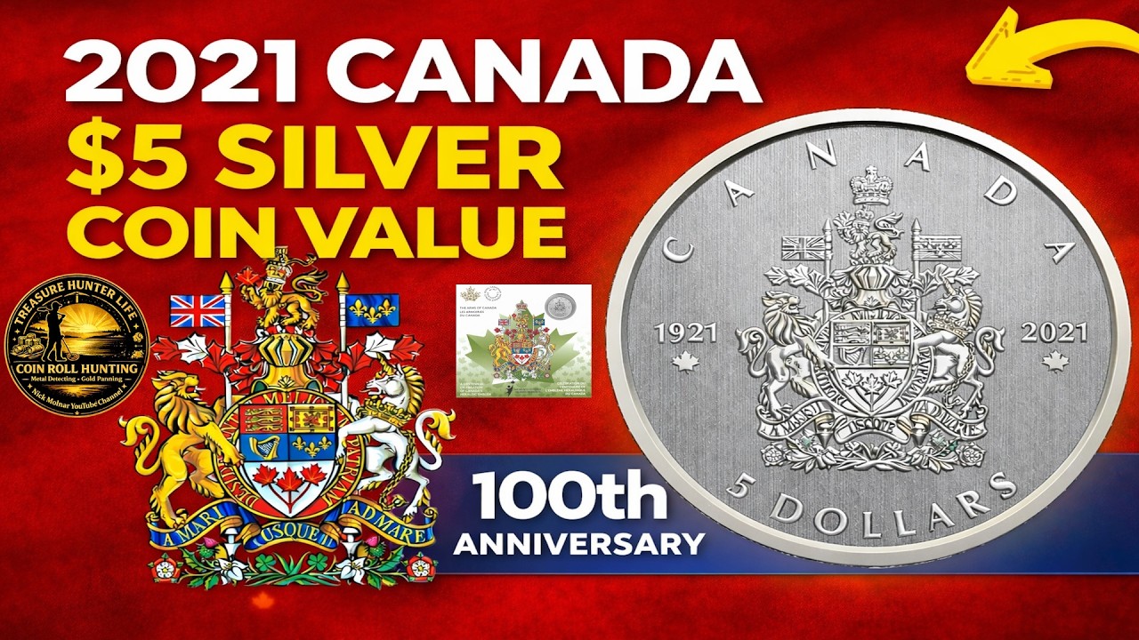 2021 Canada 5 Dollar Silver Arms of Canada 100th Anniversary Coin and Set