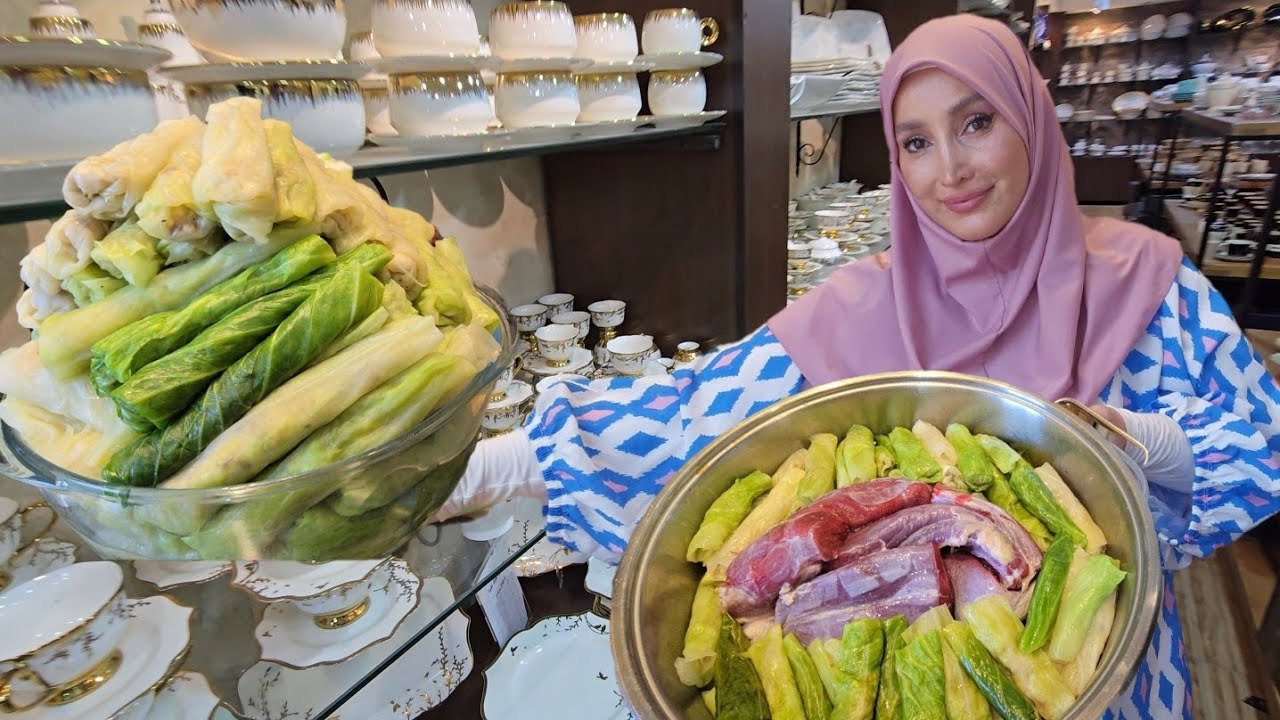 ملفوف محشي (الكرنب)🥬.....مخلل الملفوف...