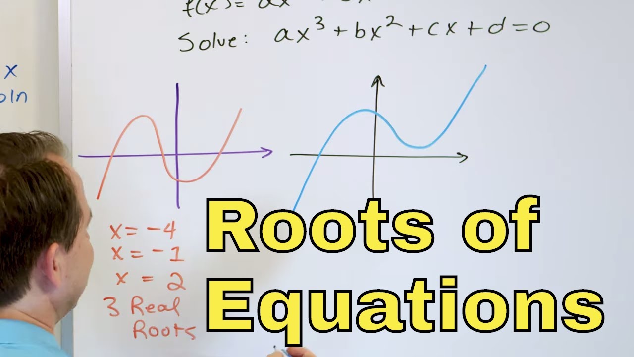 01 - Visualize Roots of Equations - Linear, Quadratic, Cubic, Quartic Solutions