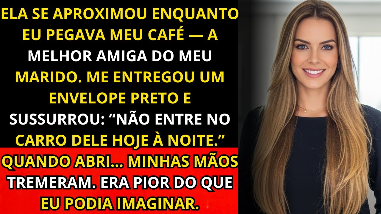 No café, a amiga do meu marido me entregou um envelope preto: “não entre no carro dele hoje à noite”