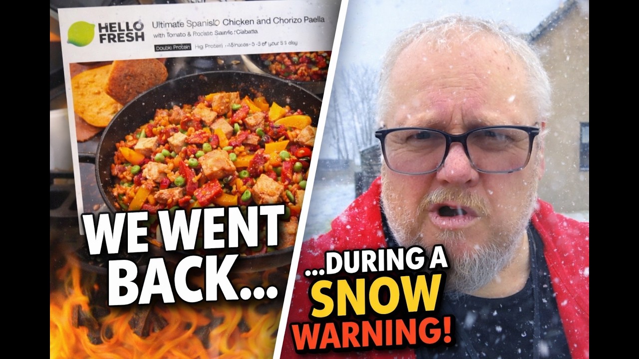 Best Paella Ever? Spanish Chicken & Chorizo… Then Got Caught in a Snow Warning! ❄️🌨️