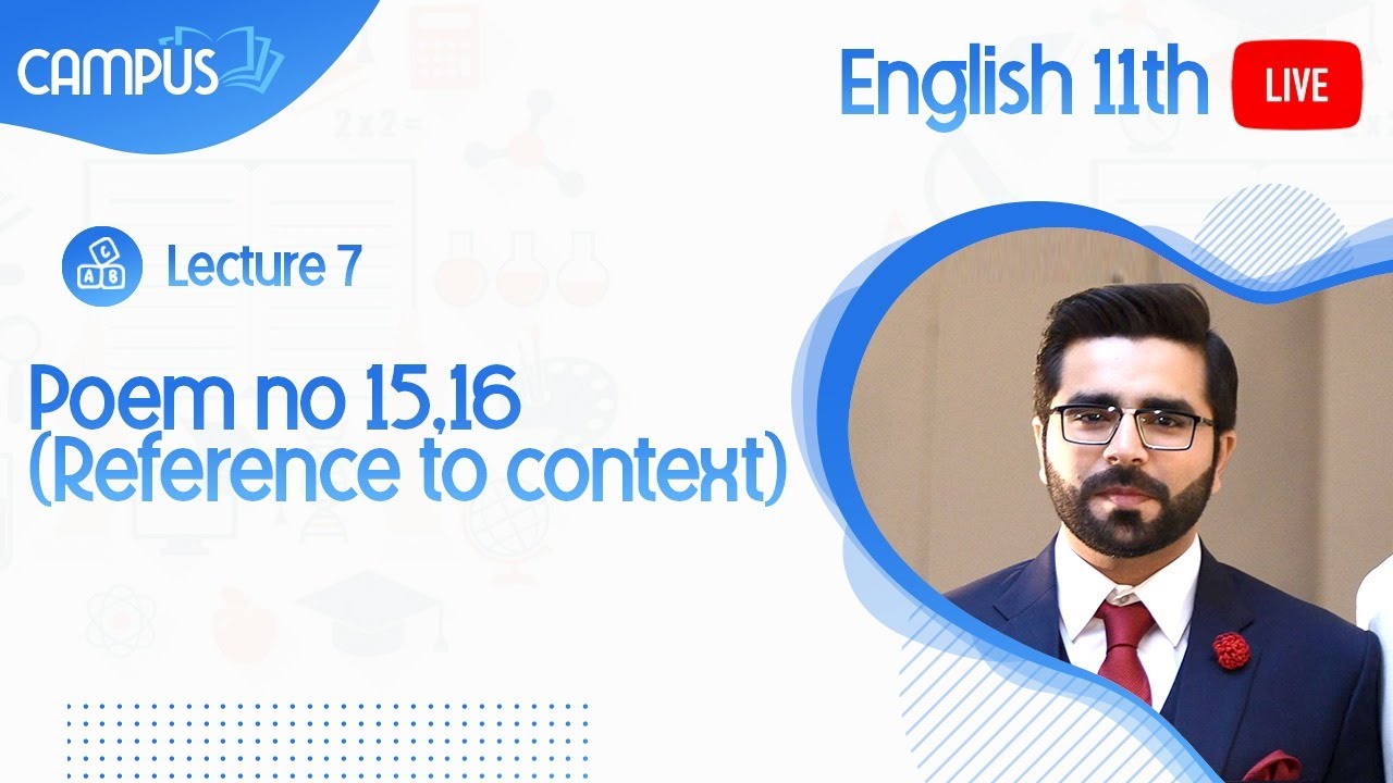 11th English Live, Ch 29, 16 (Reference to context) - 11th English book 1 live