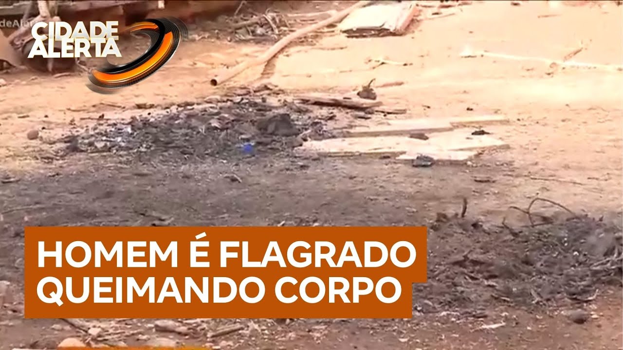 Ritual macabro: polícia flagra homem carbonizando corpo no DF