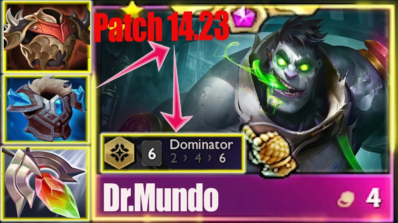 New Patch 14.23 Set13 Dr.Mundo 6 Dominator | TFT SET13 #tftset13 #teamfighttactics