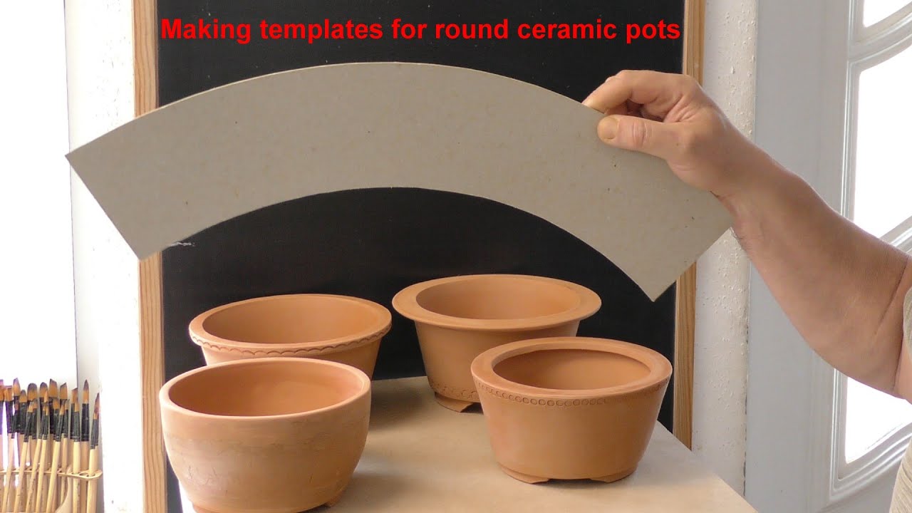 Making round bonsai pots with slabs and templates (part 3)