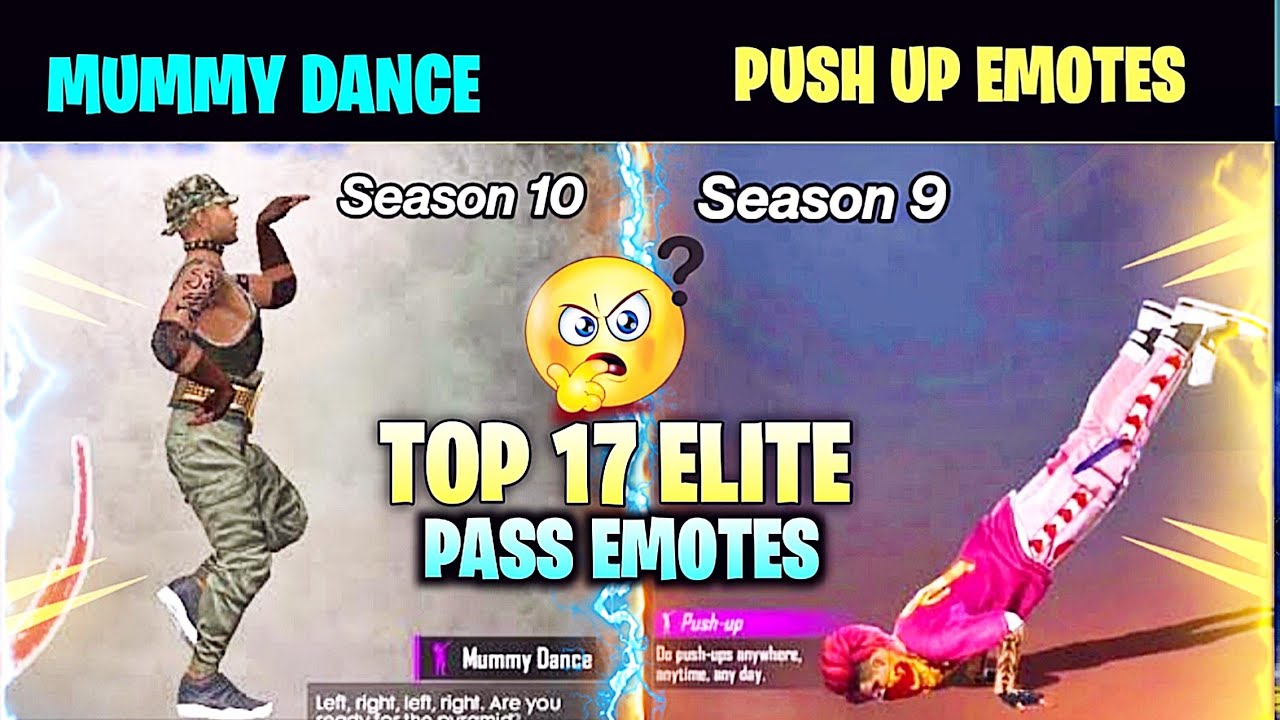Top 17 Emotes of Elite pass Free Fire Battleground | Elite pass के कुछ खास Emotes जो बहुत Rare h |