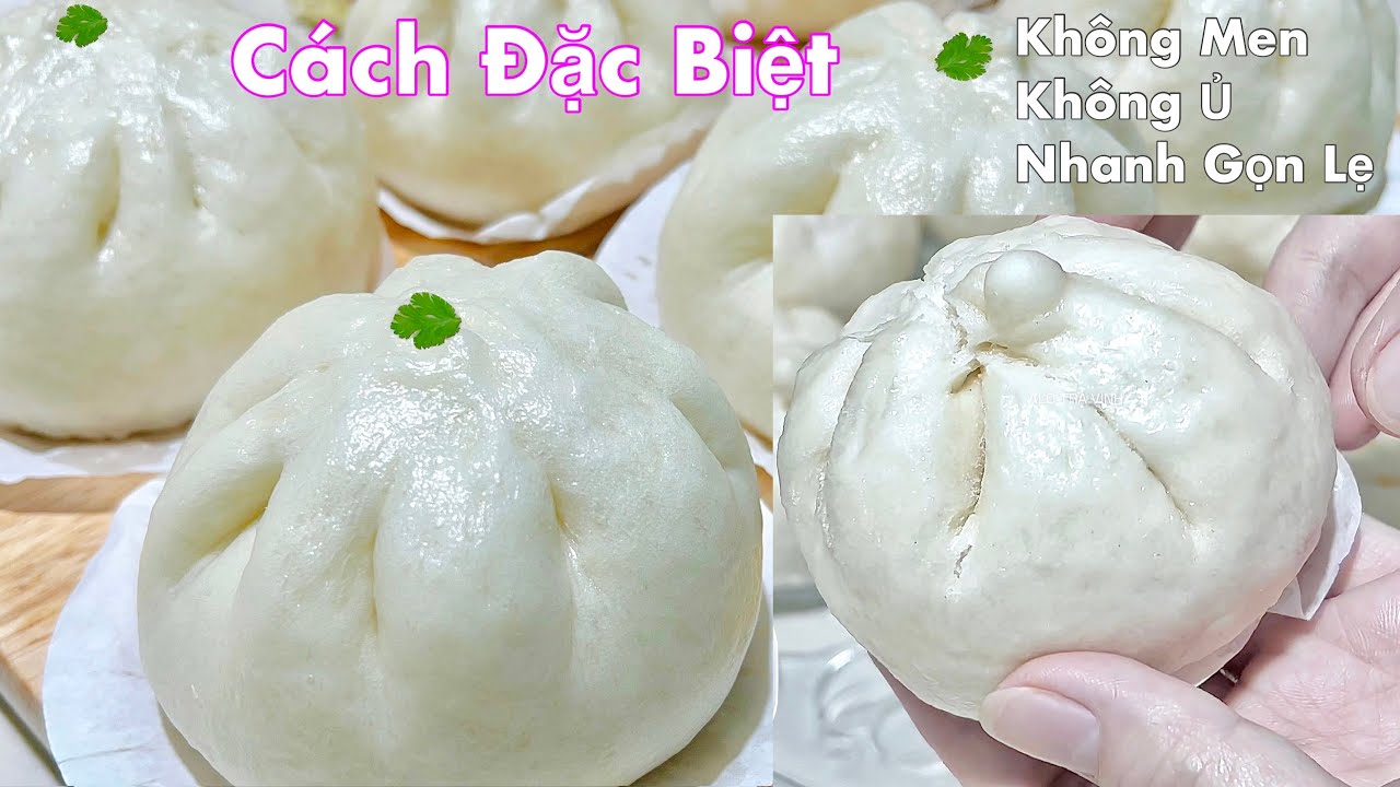Từ Nay Làm BÁNH BAO Không Cần Men Nở, Không Ủ Bột, Nhanh Mà Ngon- Steamed Pork Buns