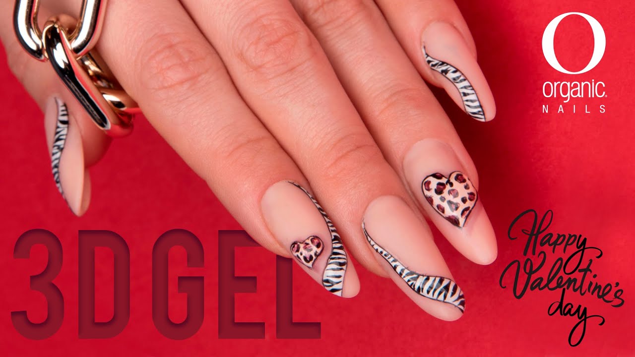 TÉNICA 3D GEL EN DISEÑO DE SAN VALENTÍN | ORGANIC NAILS