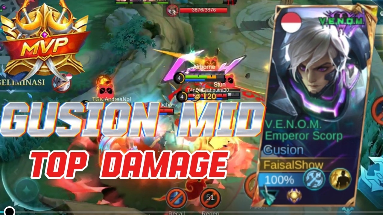 Build Gusion Mid Tersakit 2026! Sekali Combo Langsung Hilang! ⚡