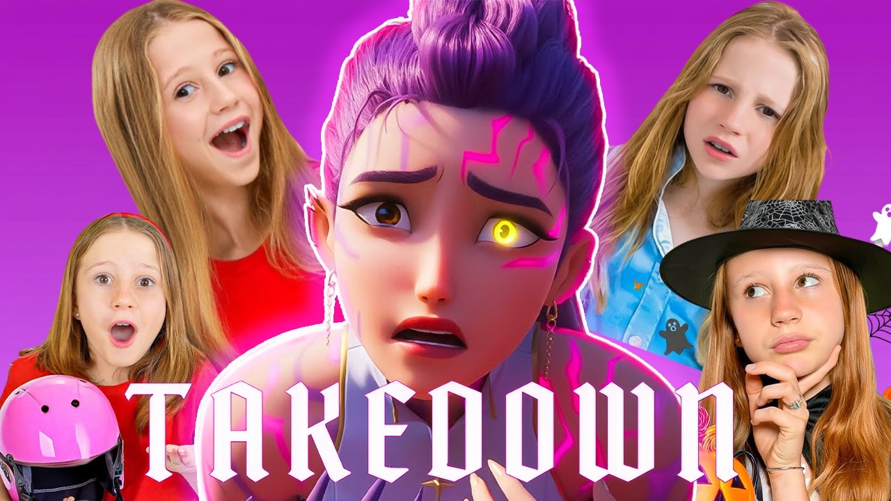 TAKEDOWN  KPOP DEMON HUNTERS x LIKE NASTYA  PINK AND BLACK CHALLENGE (Official Music Cover)
