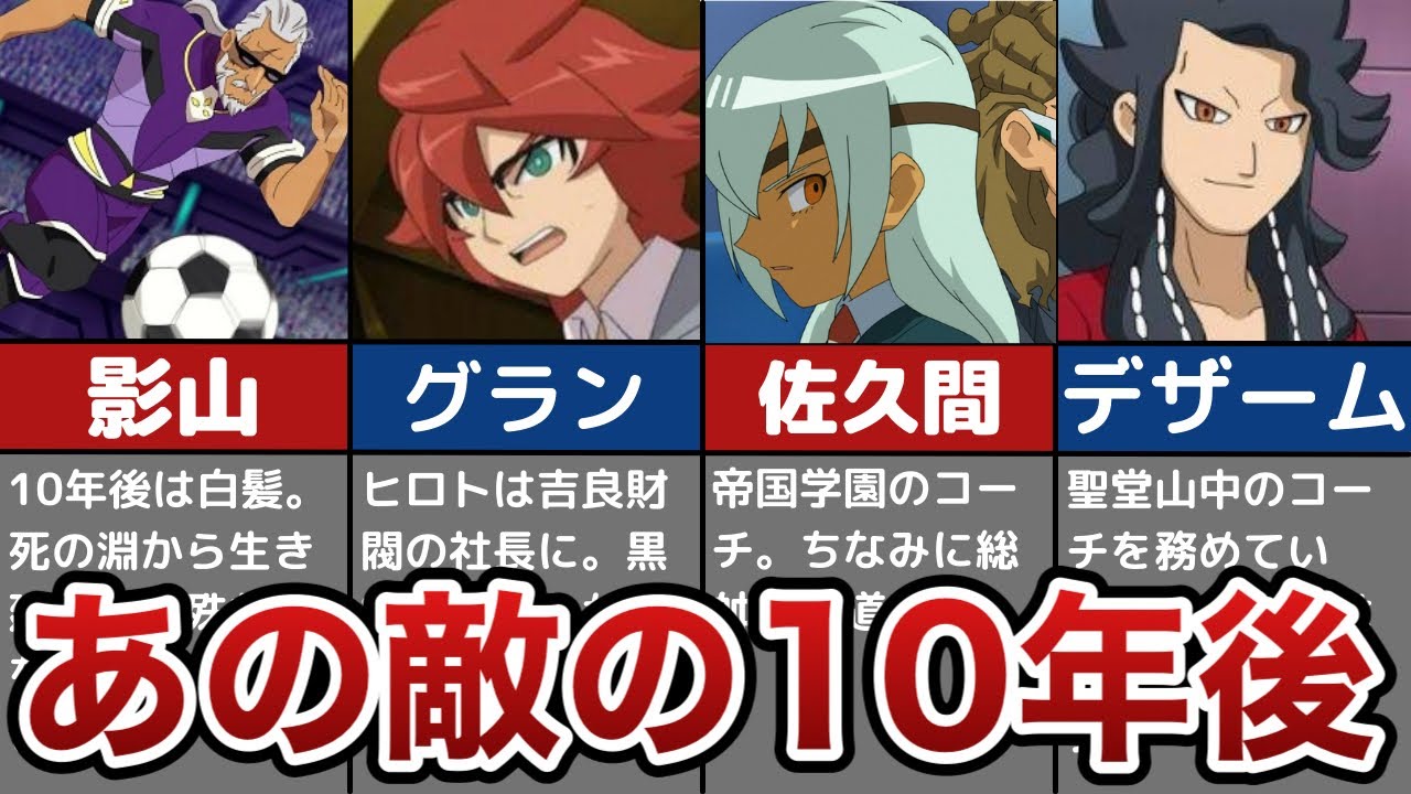 【イナズマイレブン】あのライバル達の10年後【帝国学園・アフロディ・エイリア学園】