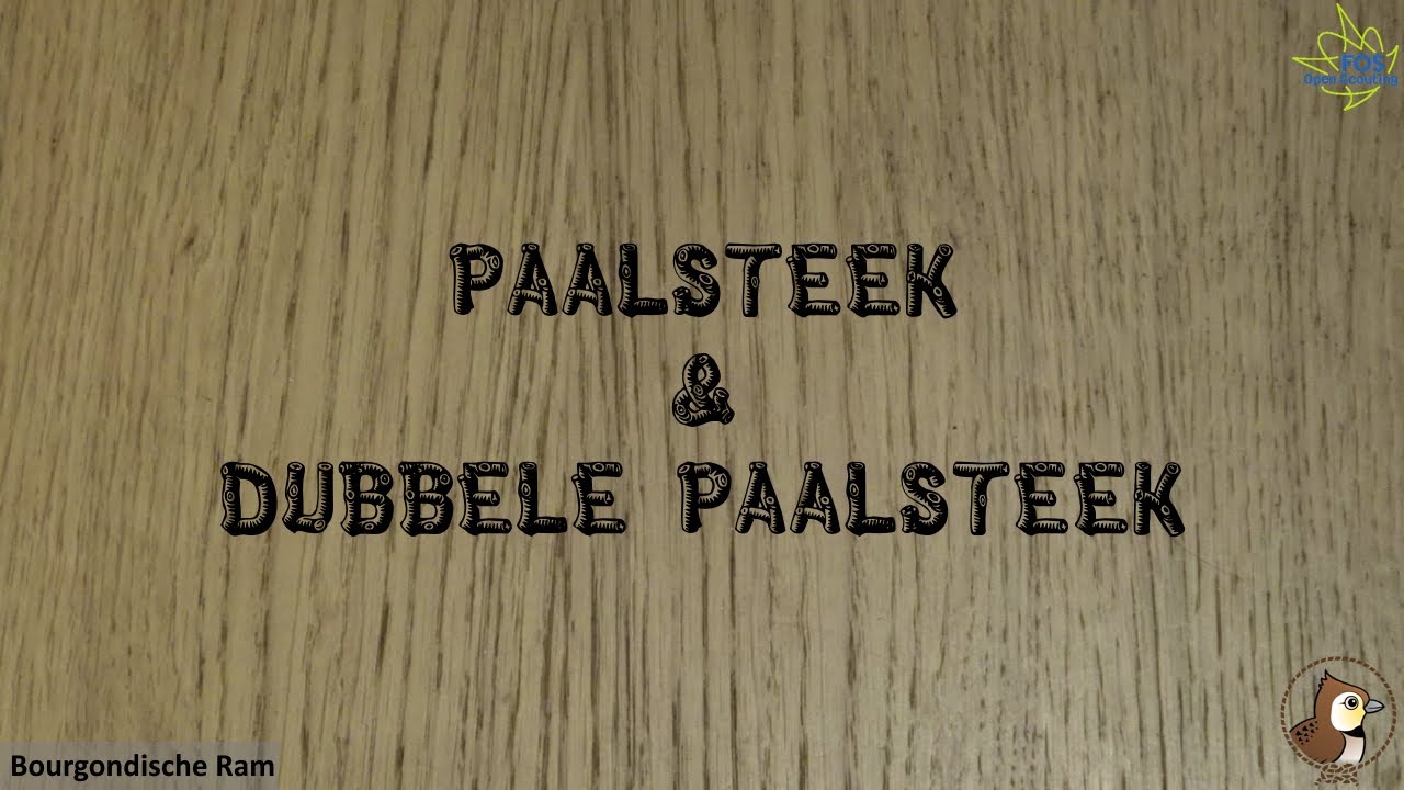Knopen 05: De paalsteek en dubbele paalsteek.