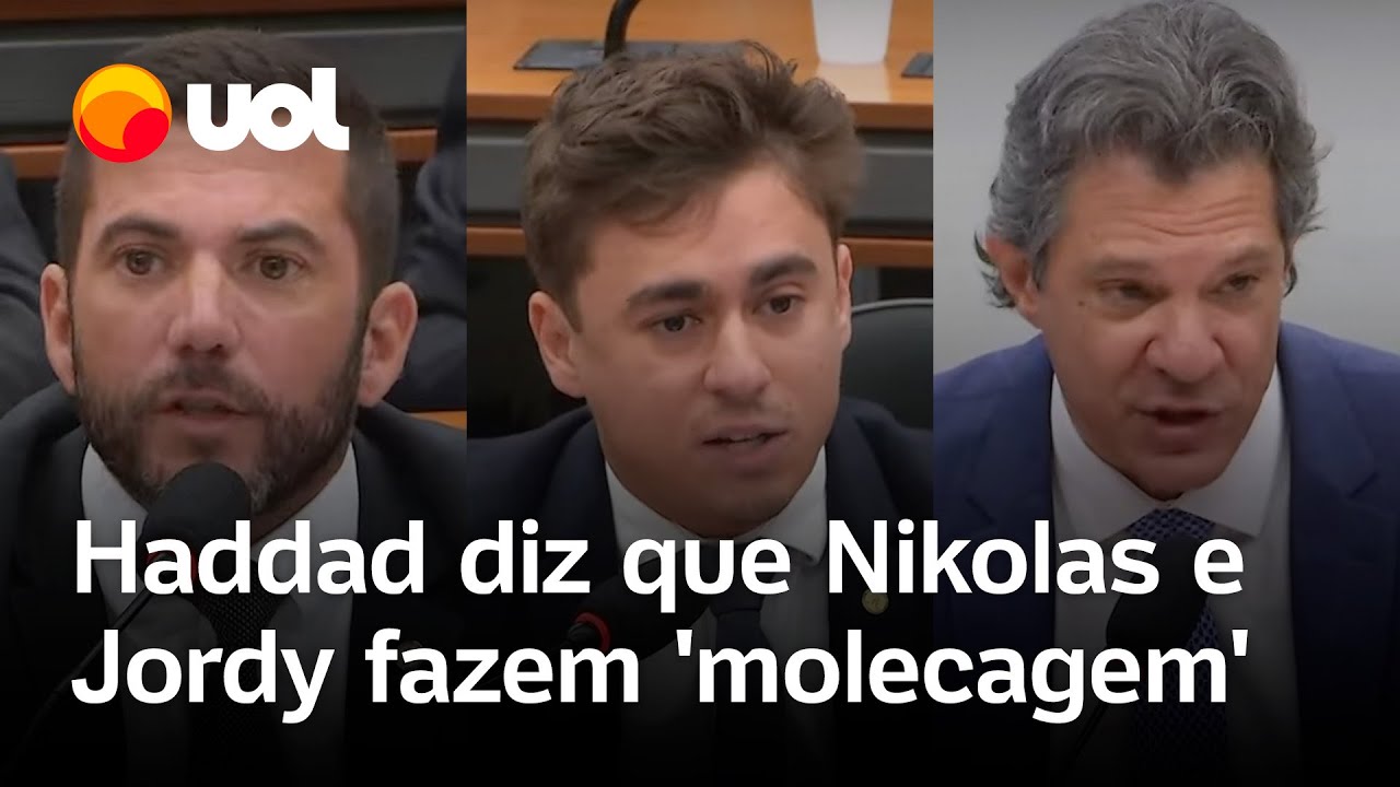 Haddad diz que Nikolas e Jordy fazem 'molecagem' e critica governo Bolsonaro: 'Correm do debate'
