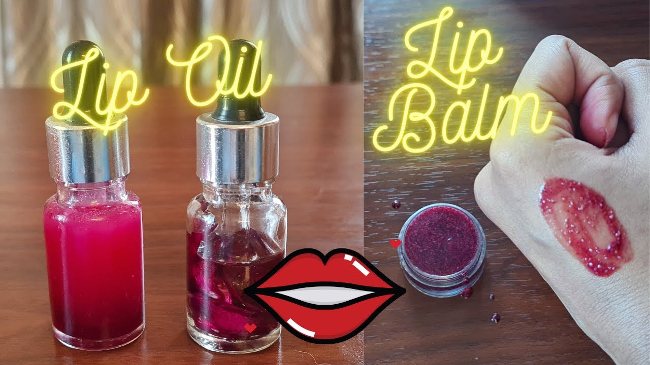 BEAUTY&CARE(EPI-165)2 DIY LIP OILS|HOMEMADE LIP BALM WITHOUT BEESWAX|HOW TO MAKE LIP OILS| PINK LIPS