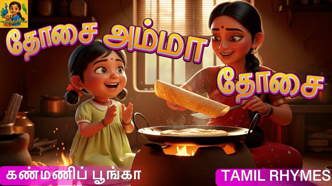 தோசை அம்மா தோசை | Dosai Amma Dosai | Tamil Kids Song | Kanmani Poongaa | #தோசைஅம்மா #DosaiAmma