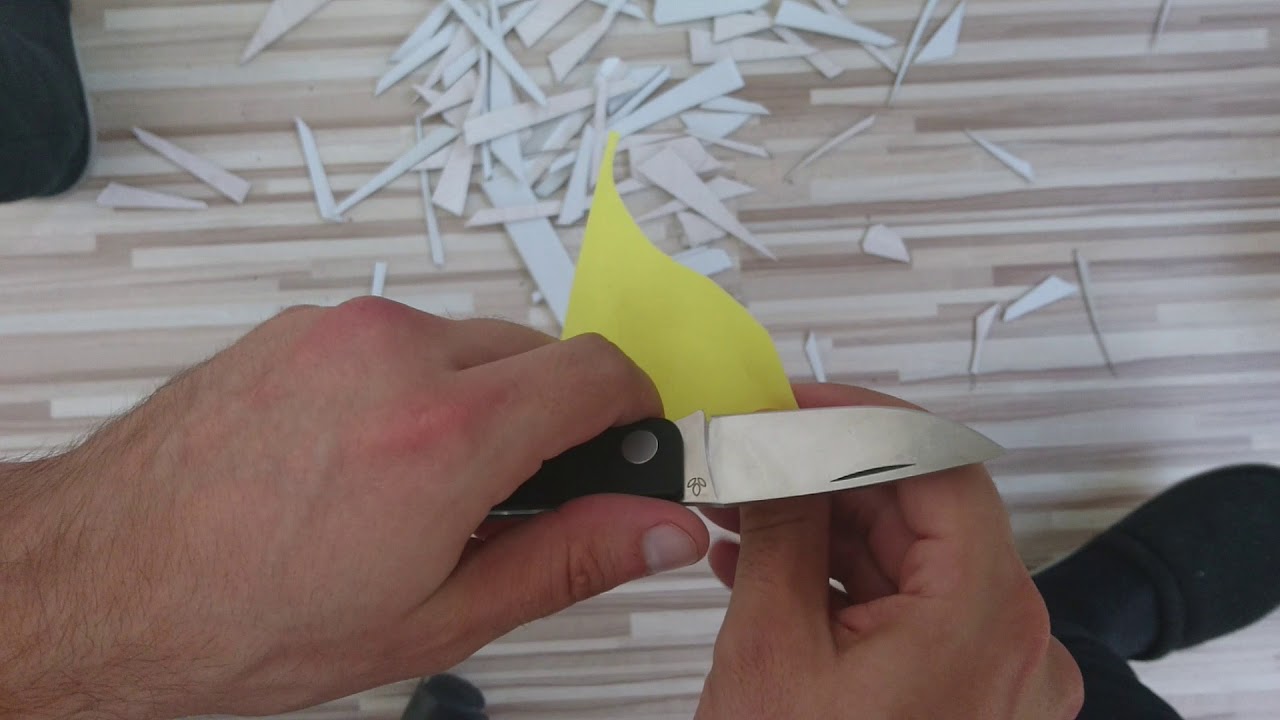 CPM S90V steel little cardboard test - Manly Wasp