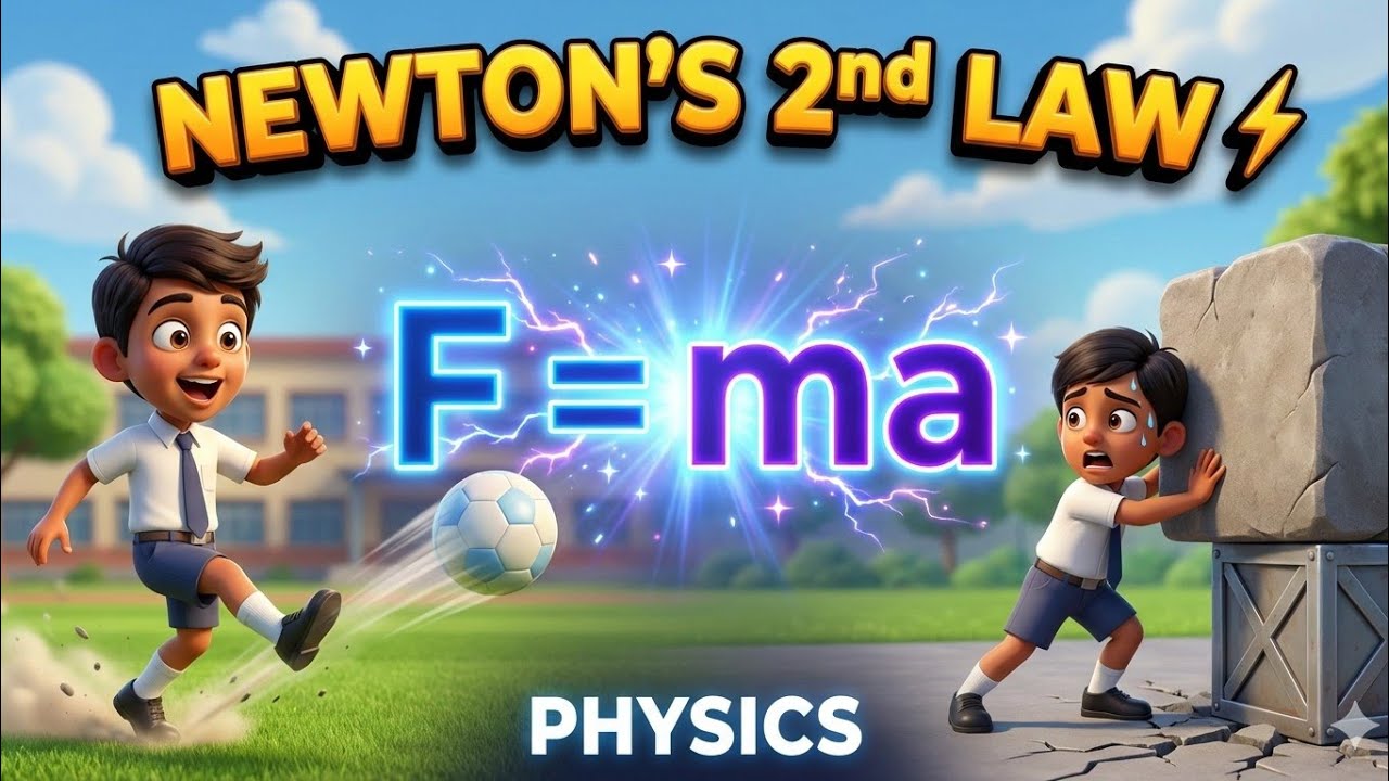 Newton’s Second Law ऐसे समझो कि कभी भूलो नहीं! #physics #newton 