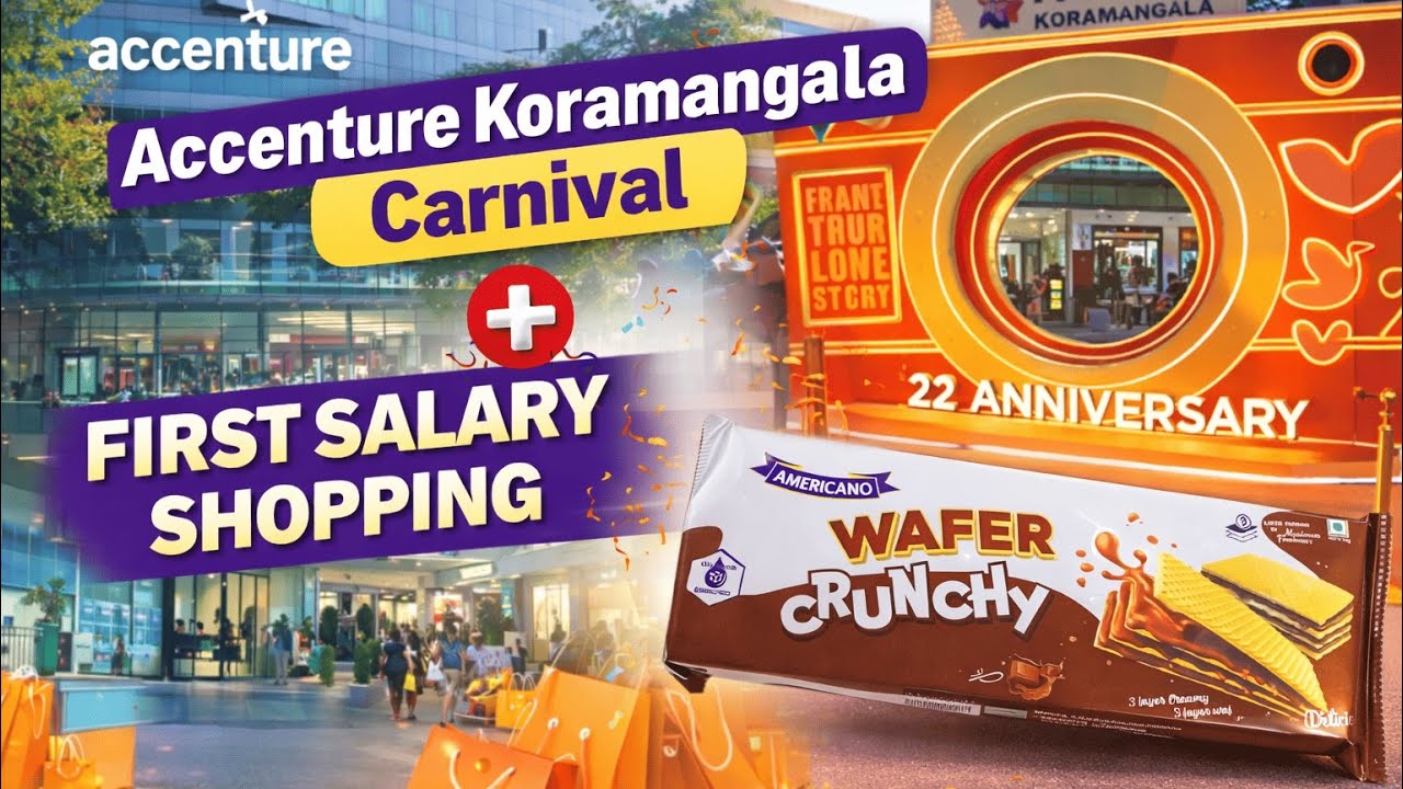Accenture Koramangala Carnival 🎡 + First Salary Shopping at Nexus Mall | Bangalore Vlog