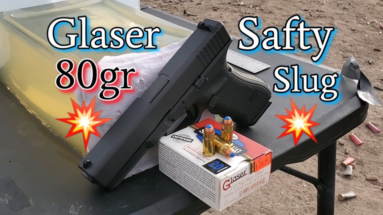 357 sig corbon glaser safty slug in ballistics gel