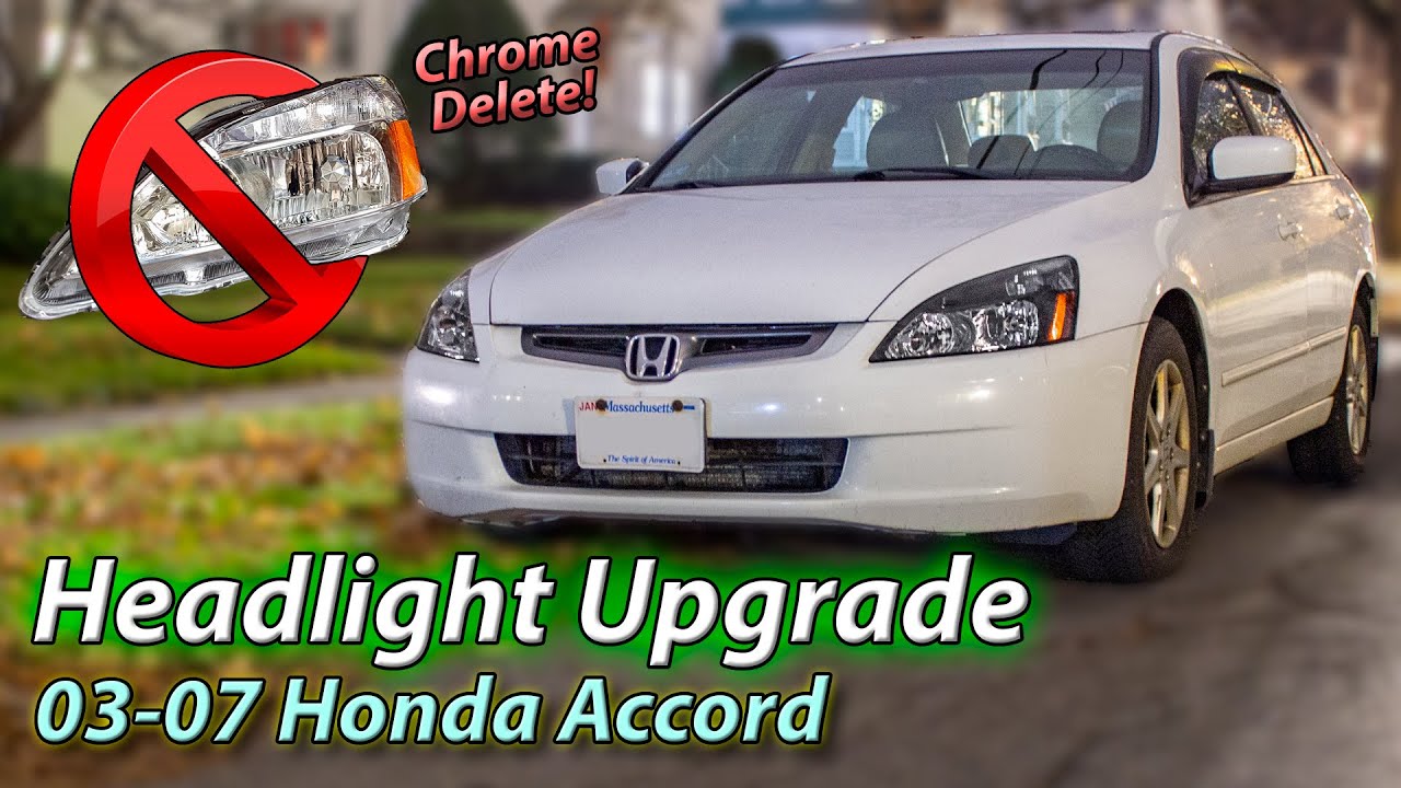 Замена и модернизация фар Honda Accord 03-07