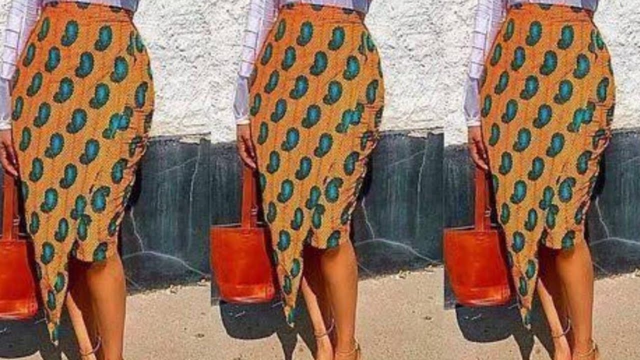 Trendy Pencil skirt with overlapped cape. CUTTING AND SEWING.#diy #BASICSKIRT