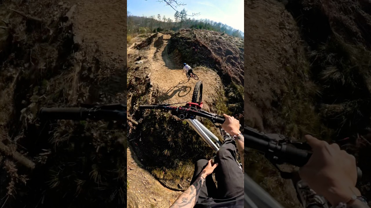 This Mountain Bike Spot is epic 🤩 #mtb #downhill #freeride #bigair #bikepark #pov #gopro