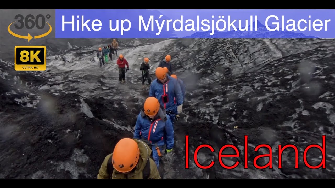 360 8K Hike at Mýrdalsjökull Glacier, Iceland