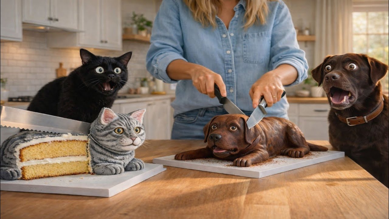 Dog Panics When Cake Looks Like Him 😱🍰 | Funny Dog Reaction Birthday Fail 2026