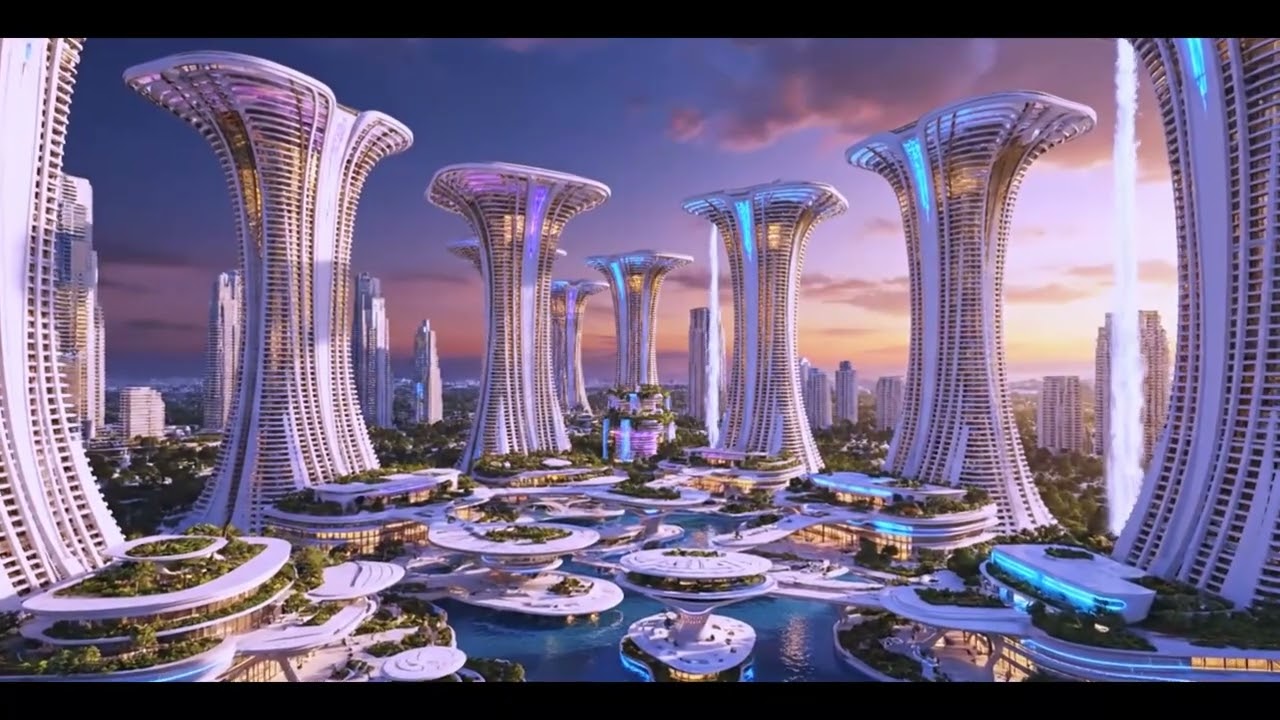 Cinematic Future Worlds 🌆 | Floating Megacities, Neon Fog & Utopian Sky Architecture