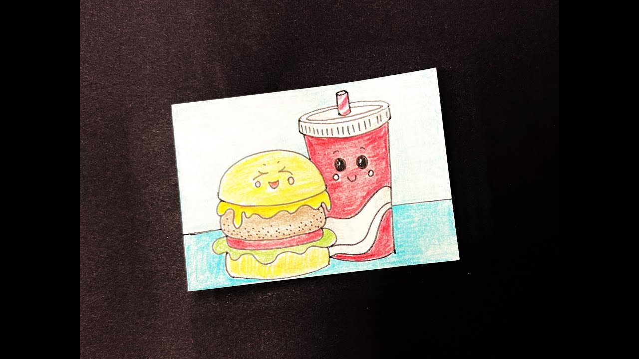 Quick Draw:  Hamburger and Soda