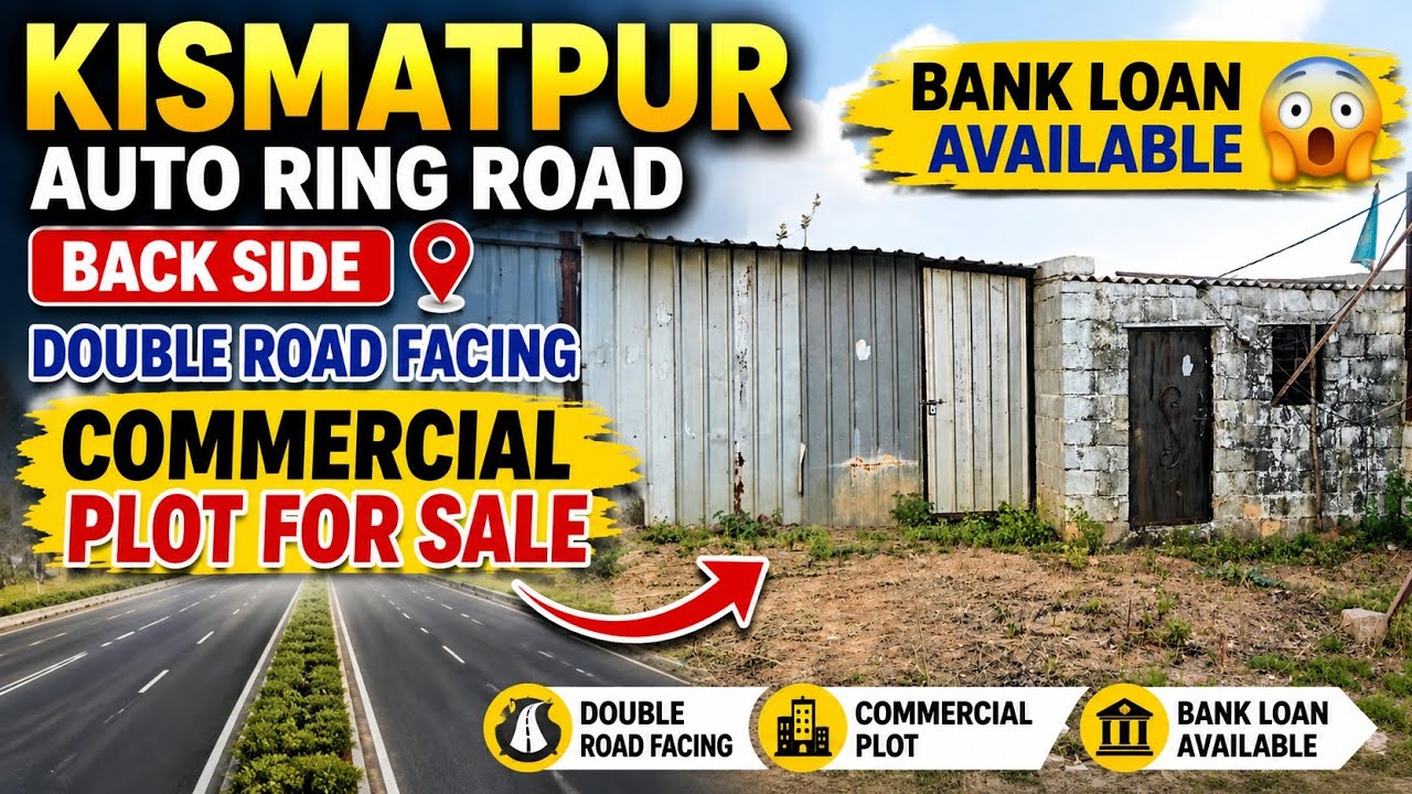 KISMATPUR AUTO RING ROAD BACK SIDE DOUBLE ROAD FACING COMMERCIAL PLOT FOR SALE BANK LOAN AVAILABLE 