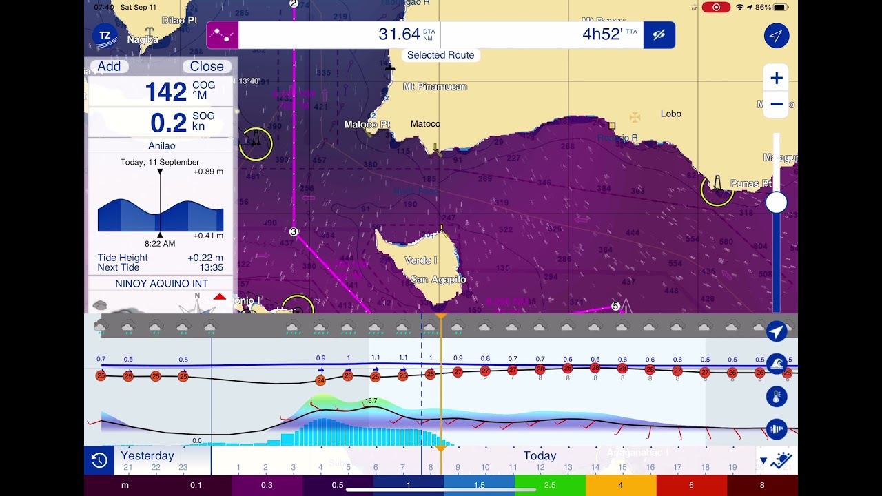 Weather routing ecdis chart and features