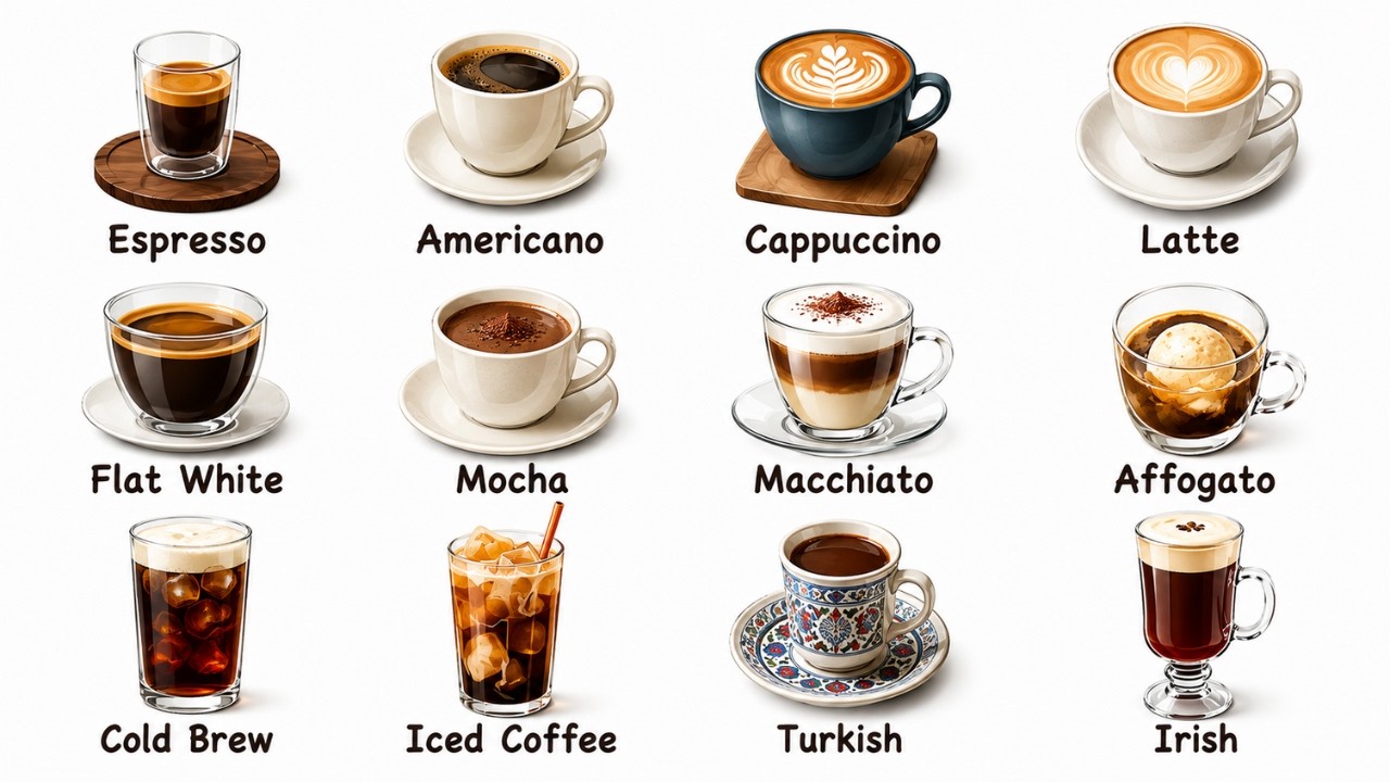 All Coffees Explained in 14 Minutes