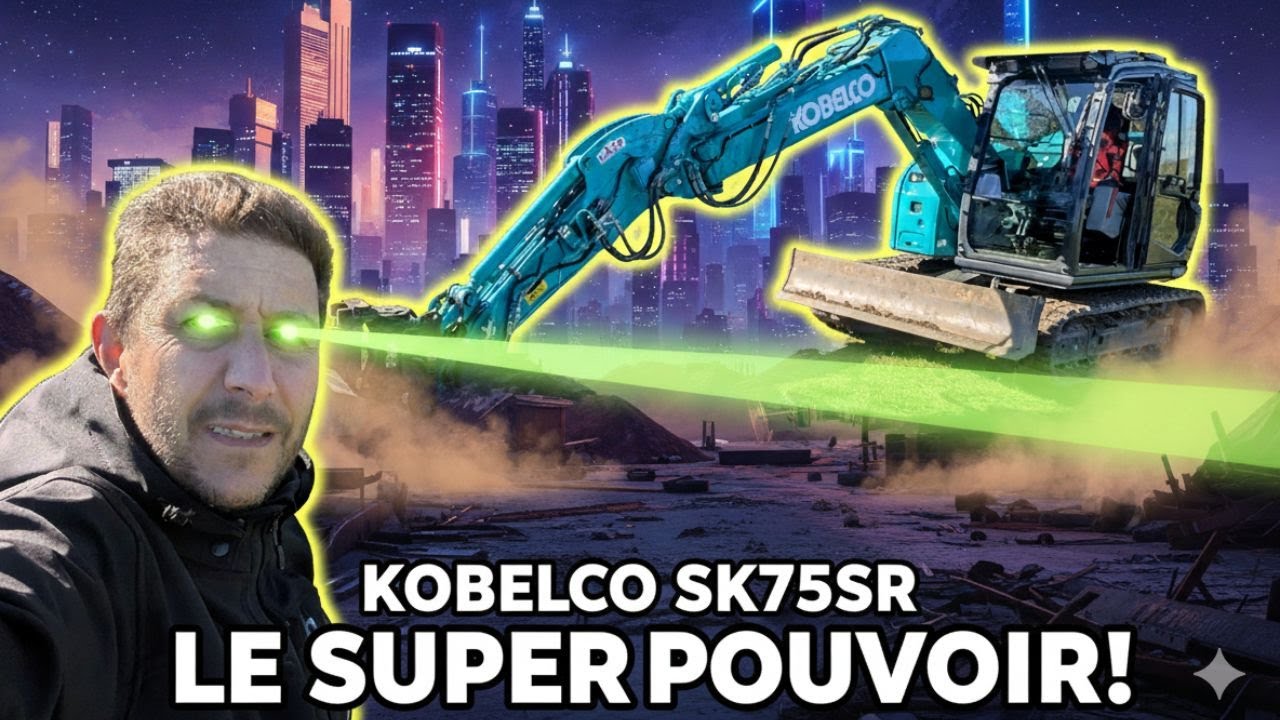 Minipelle Kobelco SK75SR | La Midi-pelle la plus polyvalente ? | la présentation complète |