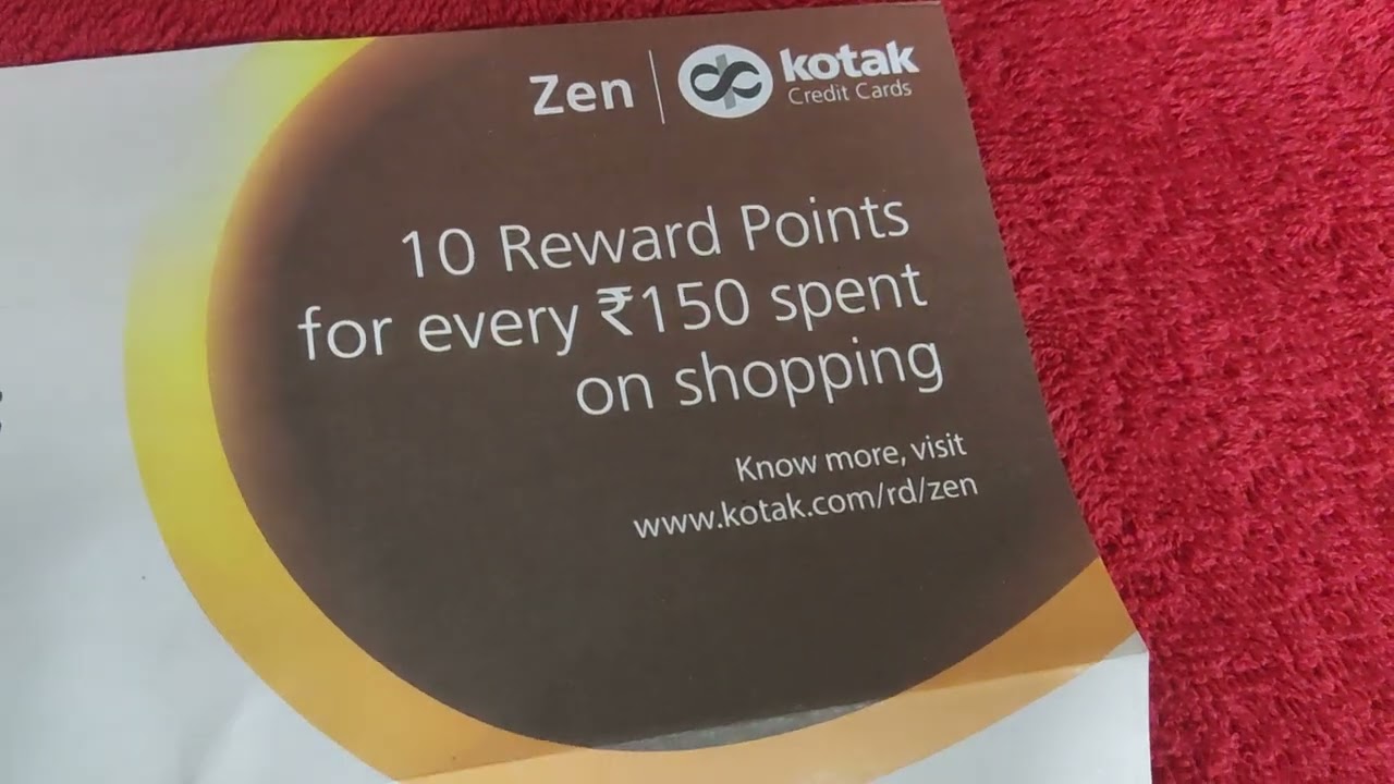 Kotak Zen Credit Card Unboxing