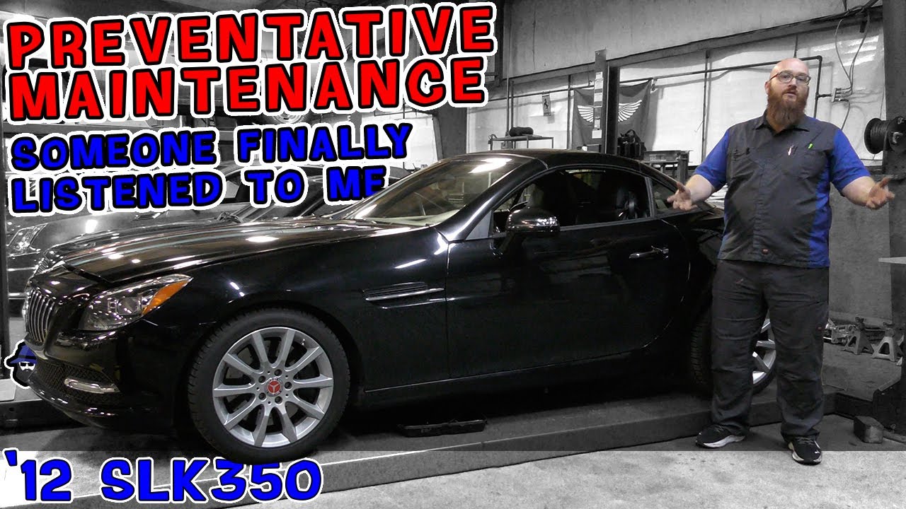 How to keep a German car happy? Don't wait for it to break! CAR WIZARD services a '12 SLK350