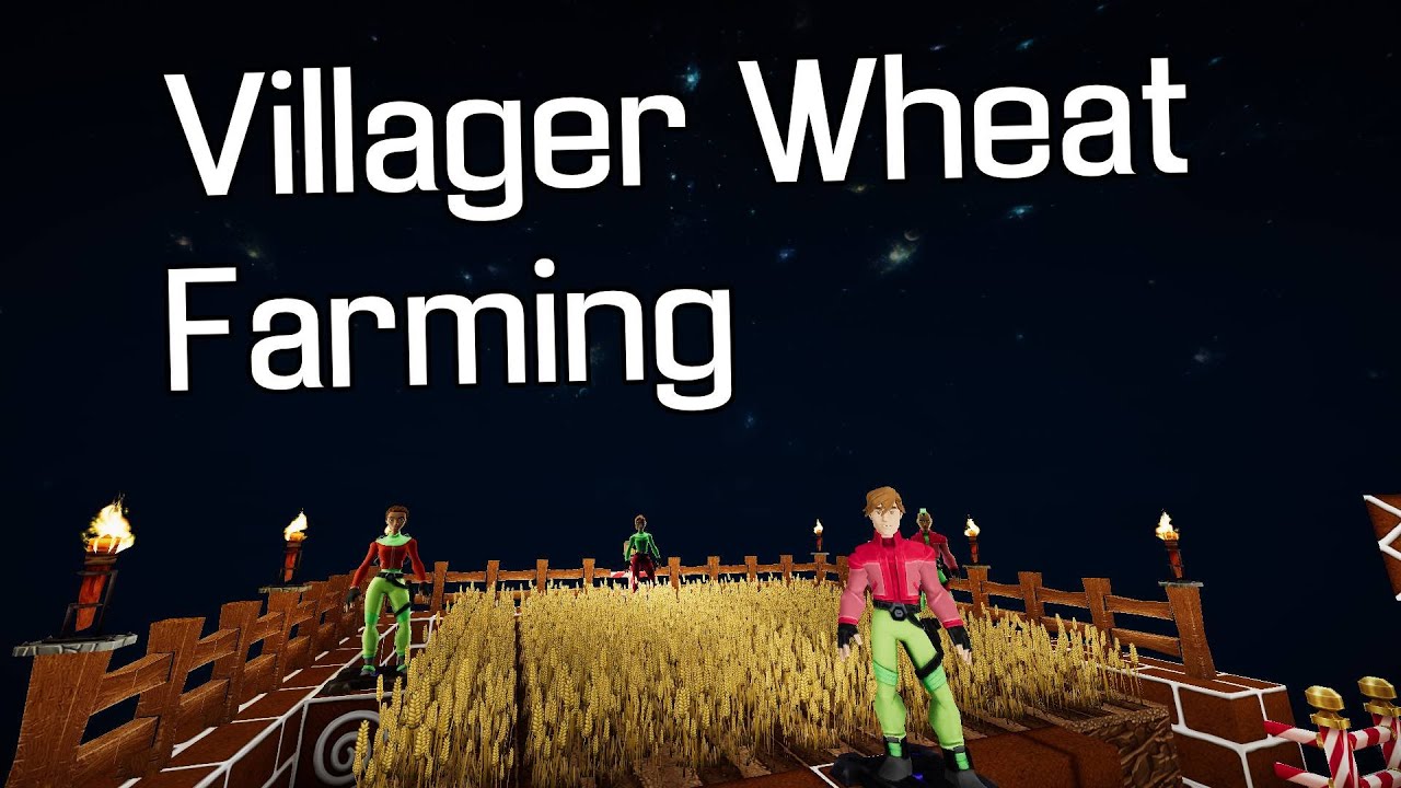 Letting the Villagers Do All the Work... - Creativerse Wheat Farming